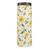 Yellow Daisy Blume Pattern Thermosbecher (Rückseite)