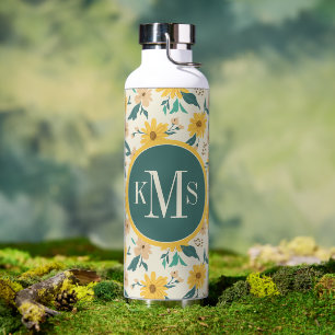 Yellow Daisy Blume Pattern Trinkflasche