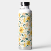 Yellow Daisy Blume Pattern Trinkflasche (Rechts)