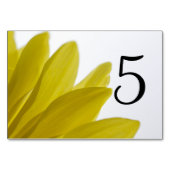Yellow Daisy Blume Petals Tischnummern (Rückseite)