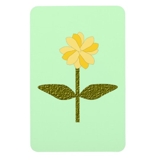 Yellow Daisy Blume Premium Magnet (Vertikal)