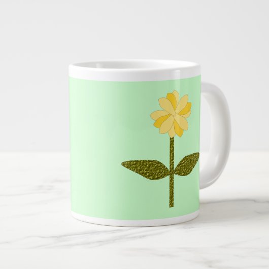 Yellow Daisy Blume Tasse (Vorderseite Rechts)