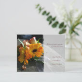 Yellow Daisy Blume Wedding RSVP Karte (Stehend Vorderseite)