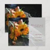 Yellow Daisy Blume Wedding RSVP Karte (Vorne/Hinten)