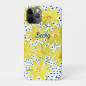 Yellow Daisy Bouquet mit blauen Punkten Case-Mate iPhone Hülle (Rückseite)