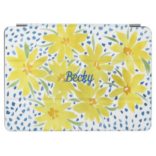 Yellow Daisy Bouquet mit blauen Punkten  iPad Air Hülle