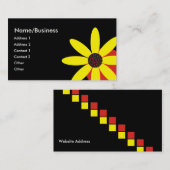 Yellow Daisy Business Card Visitenkarte (Vorne/Hinten)