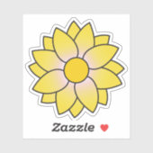 Yellow Daisy Decorative Sticker (Blatt)