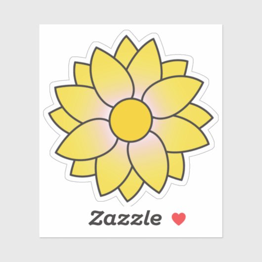 Yellow Daisy Decorative Sticker (Blatt)