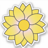 Yellow Daisy Decorative Sticker (Vorderseite)