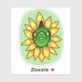 Yellow Daisy Dragon Aufkleber