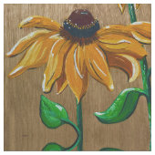 Yellow Daisy Fabric Stoff (Nahaufnahme)