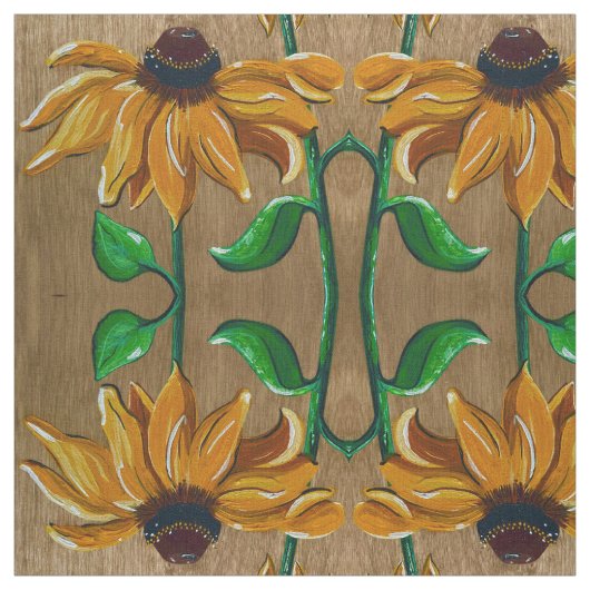 Yellow Daisy Fabric Stoff (Muster)