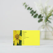 Yellow Daisy Flower Fotografy Business Card Visitenkarte (Stehend Vorderseite)