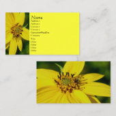 Yellow Daisy Flower Fotografy Business Card Visitenkarte (Vorne/Hinten)