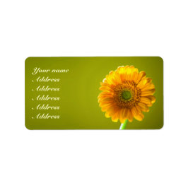 Yellow Daisy Gerbra Blume Wedding Adressaufkleber