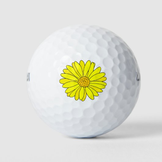 Yellow Daisy Golfball (Vorderseite)