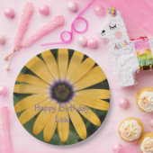 Yellow Daisy Happy Birthday Pappteller (Party)