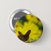 Yellow Daisy Helenium Abzeichen Button (Vorne & Hinten)