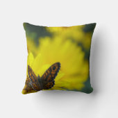 Yellow Daisy Helenium Throw Cushion Kissen (Rückseite)