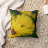 Yellow Daisy Helenium Throw Cushion Kissen (Decke)