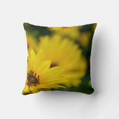 Yellow Daisy Helenium Throw Cushion Kissen (Rückseite)