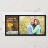 Yellow Daisy in Mason Jar Wedding Save the Date (Vorderseite)