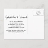 Yellow Daisy in Mason Jar Wedding Save the Date Ankündigungspostkarte (Rückseite)