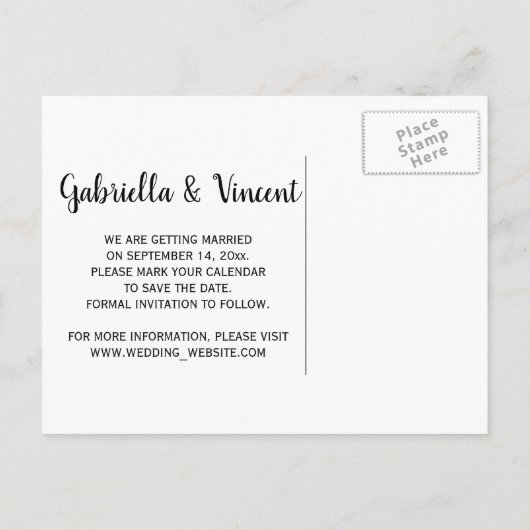 Yellow Daisy in Mason Jar Wedding Save the Date Ankündigungspostkarte (Rückseite)