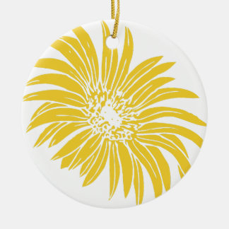 YELLOW DAISY KERAMIK ORNAMENT
