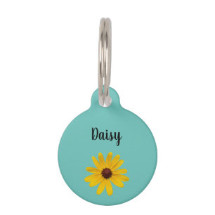 Yellow Daisy Kitty Cat Trendy Aquamarin Haustiermarke