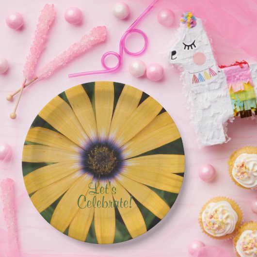 Yellow Daisy Let's Celebrate Pappteller (Party)