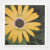 Yellow Daisy Let's Celebrate Serviette (Vorderseite)