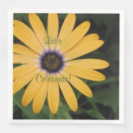 Yellow Daisy Let's Celebrate Serviette
