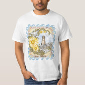 Yellow Daisy Lighthouse T-Shirt (Vorderseite)