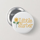 Yellow Daisy Little Sister Button (Vorne & Hinten)