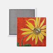 Yellow Daisy Magnet (Vorderseite/Rückseite)