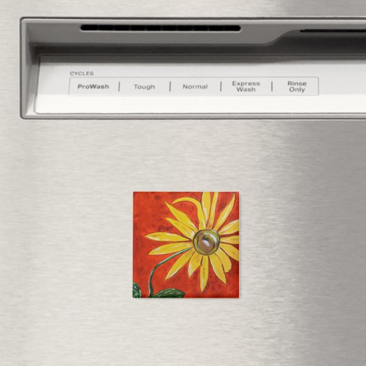 Yellow Daisy Magnet (In Situ (Geschirrspüler))