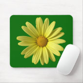 Yellow Daisy Mousepad (Mit Mouse)