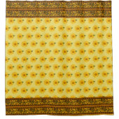 Yellow Daisy Muster Duschvorhang (Vorderseite)