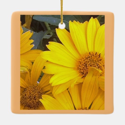 Yellow Daisy Ornament (Rückseite)