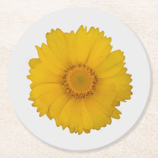 Yellow Daisy Paper Untersetzer (Vorderseite)