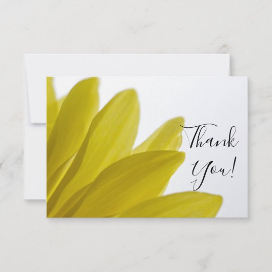 Yellow Daisy Petals Wedding Danke (Vorderseite)