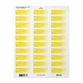 Yellow Daisy Return Address Label (Vorne)