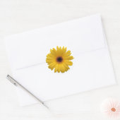 Yellow Daisy Round Stickers (Umschlag)