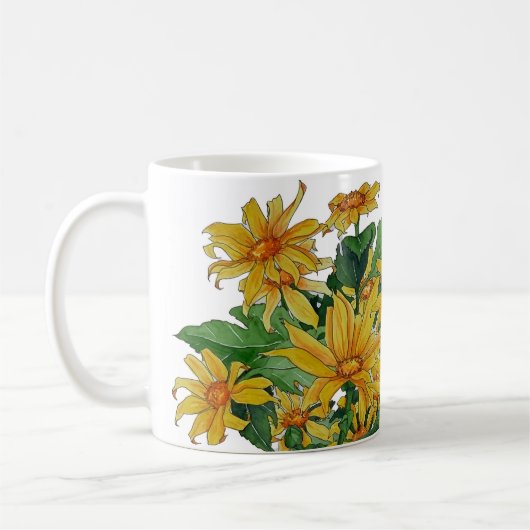 Yellow Daisy Tasse (Links)