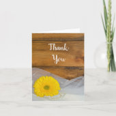 Yellow Daisy, Veil Country Barn Wedding Danke (Vorderseite)