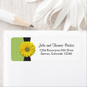 Yellow Daisy Wedding Return Address Label (Insitu)