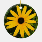 Yellow Daisy Wildblume Fotografie Keramik Ornament (Hinten)