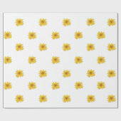 Yellow Daisy Wrapping Paper Geschenkpapier (Flach)